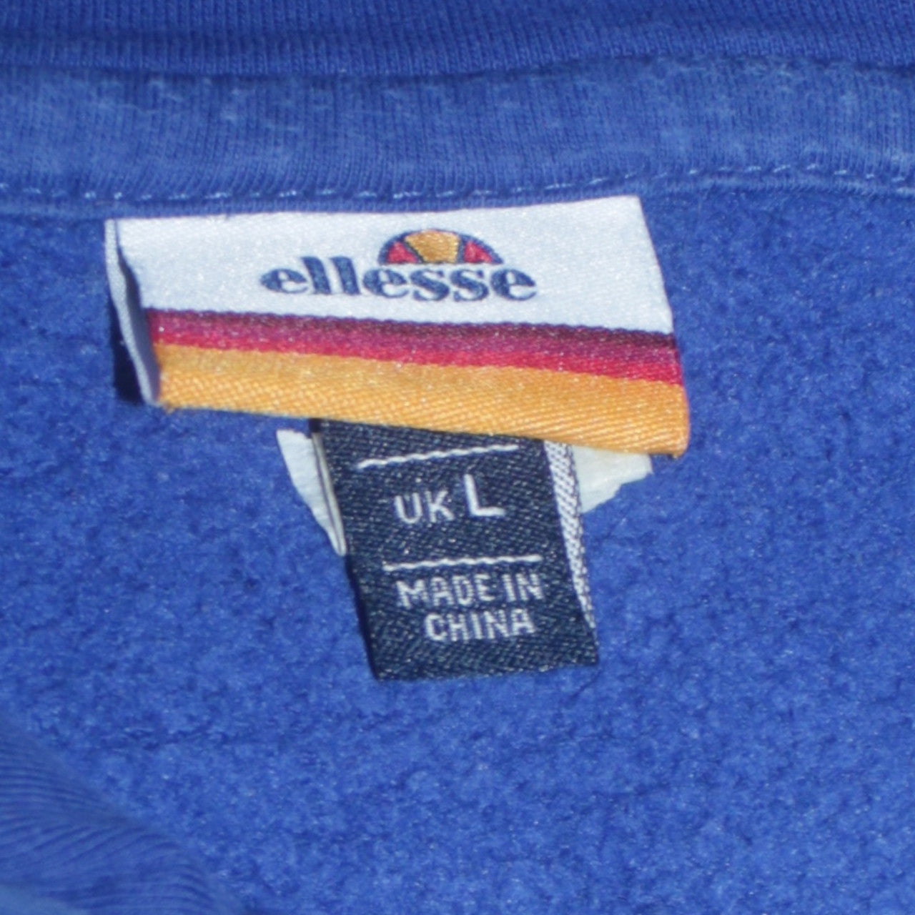 Ellesse Men's Blue Colour Block Pullover Hoodie Size L