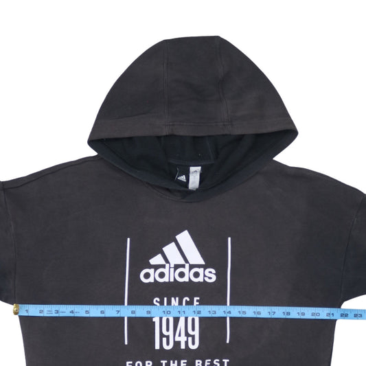 Adidas Men's Black Pullover Hoodie M Sports Graphic Fleece