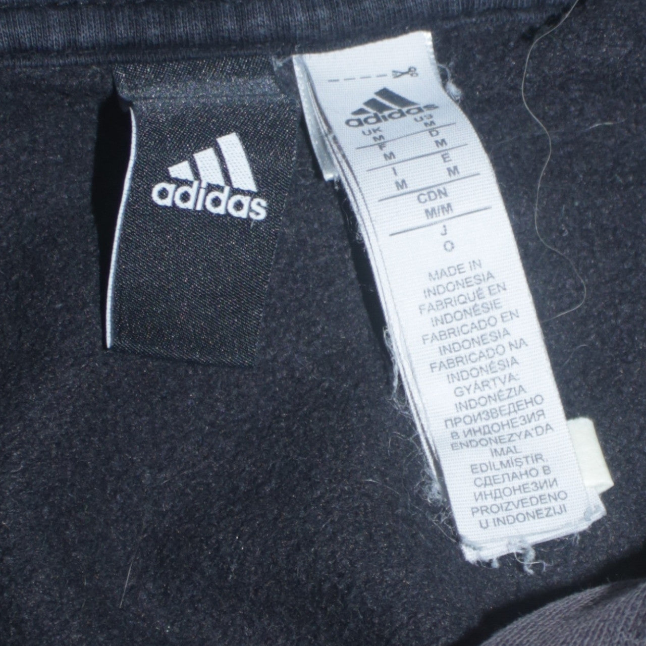 Adidas Men's Black Pullover Hoodie M Sports Graphic Fleece
