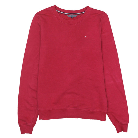 Tommy Hilfiger Men's Red XS Crew Neck Cotton Pullover Sweatshirt