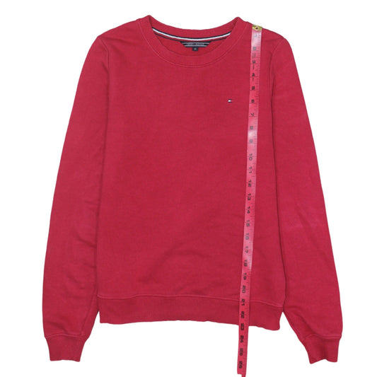 Tommy Hilfiger Men's Red XS Crew Neck Cotton Pullover Sweatshirt