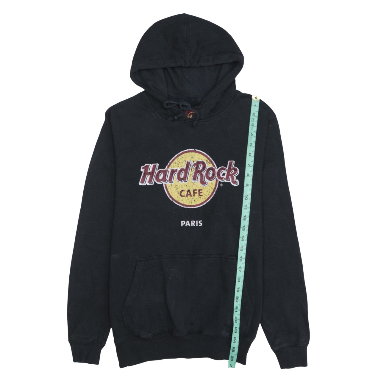 Hard Rock Cafe Paris Mens Black Pullover Hoodie Medium Graphic