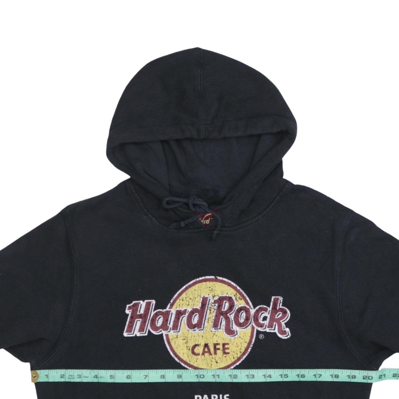 Hard Rock Cafe Paris Mens Black Pullover Hoodie Medium Graphic