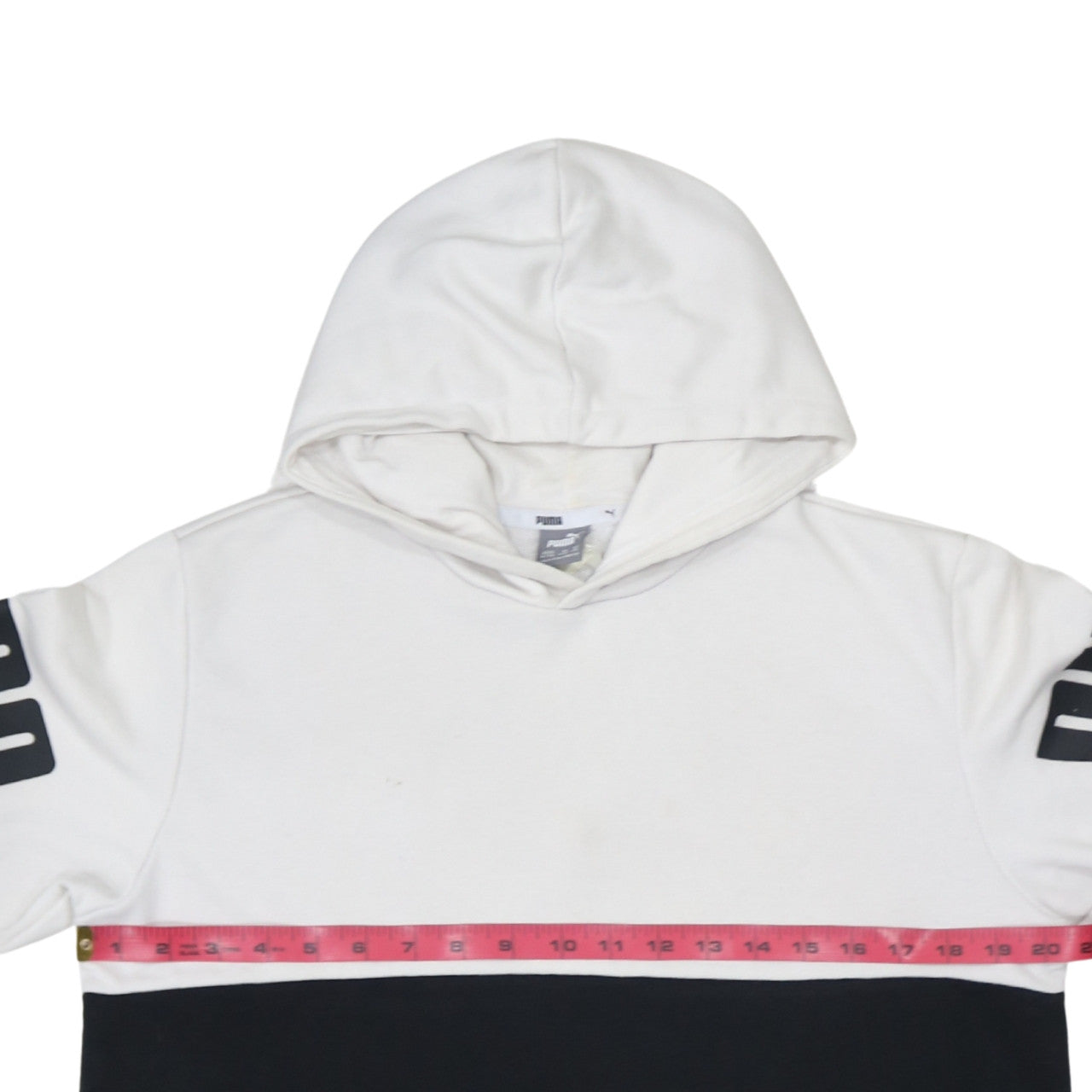 Puma Boys Black & White Pullover Hoodie Sweatshirt Size 15-16 Years
