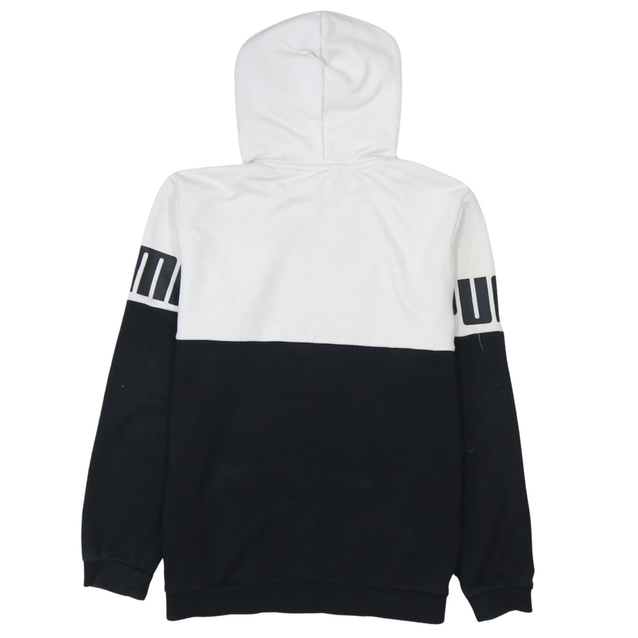 Puma Boys Black & White Pullover Hoodie Sweatshirt Size 15-16 Years