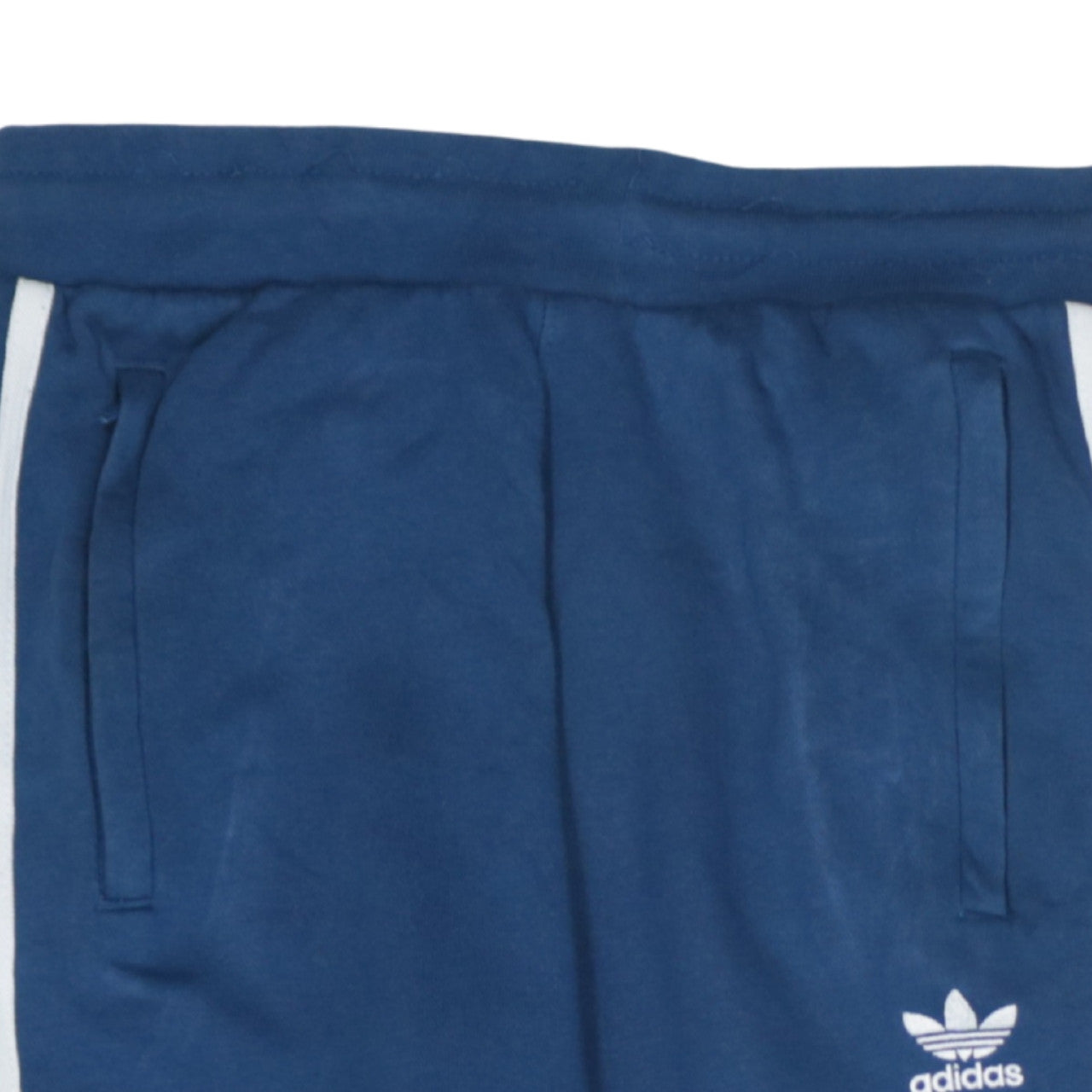 adidas Men Blue Track Pants S Tapered Side Stripe Activewear