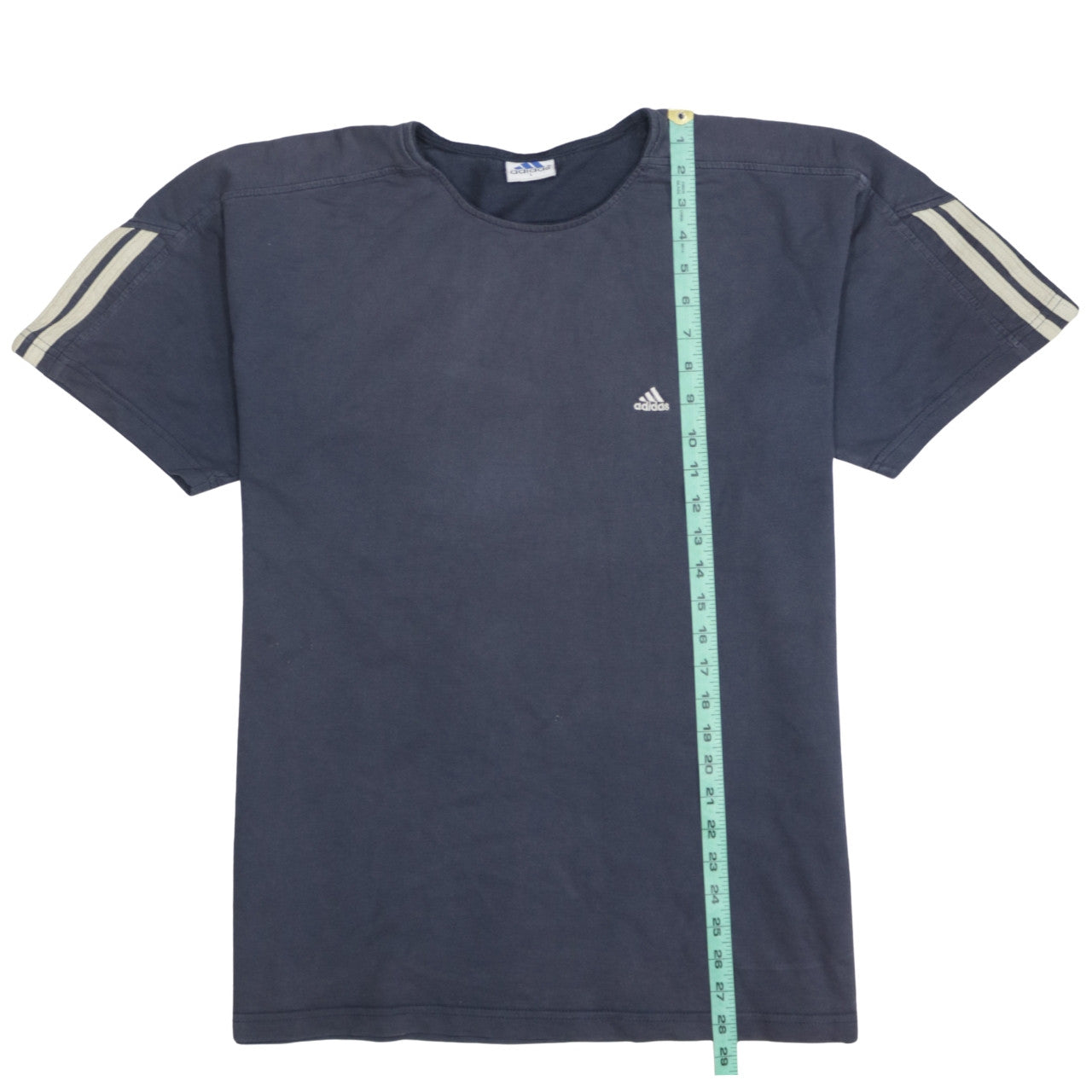 Adidas Men's Blue Cotton Short Sleeve Sports T-Shirt L