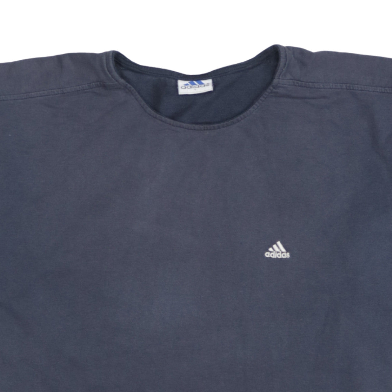 Adidas Men's Blue Cotton Short Sleeve Sports T-Shirt L