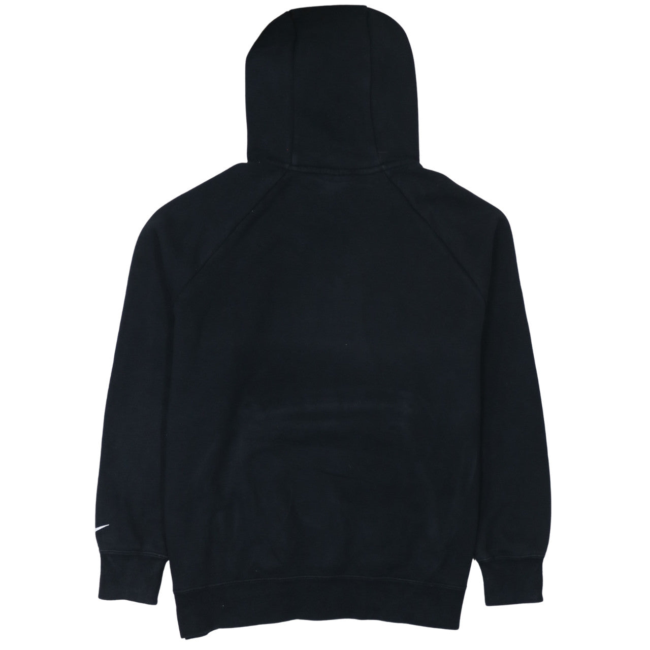 Nike Men's Black Oversized Pullover Hoodie Small Logo Zip Pocket