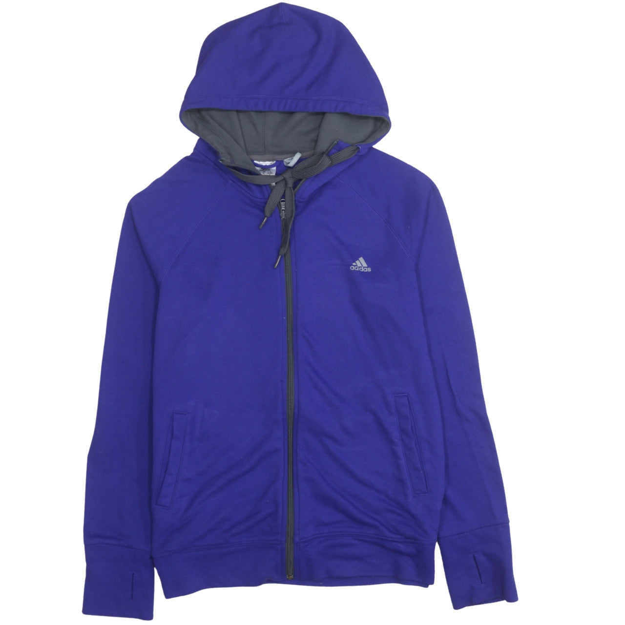 Adidas Women’s Blue XL Full Zip Hoodie Sweatshirt Casual