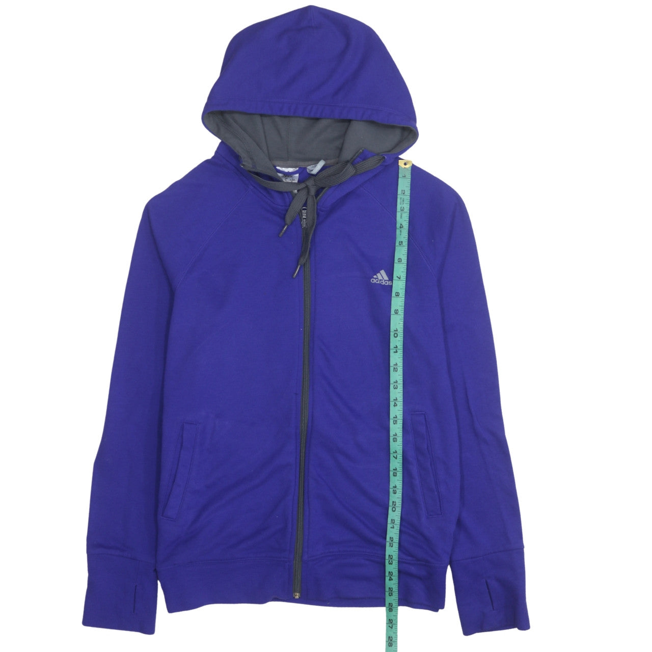 Adidas Women’s Blue XL Full Zip Hoodie Sweatshirt Casual
