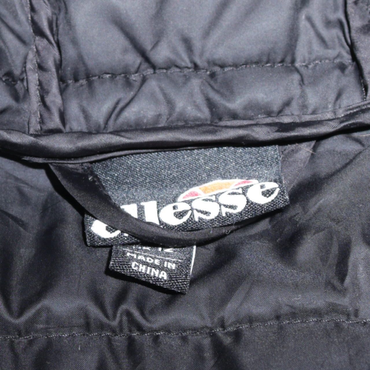 Ellesse Women Black Hooded Puffer Jacket M Quilted Lightweight