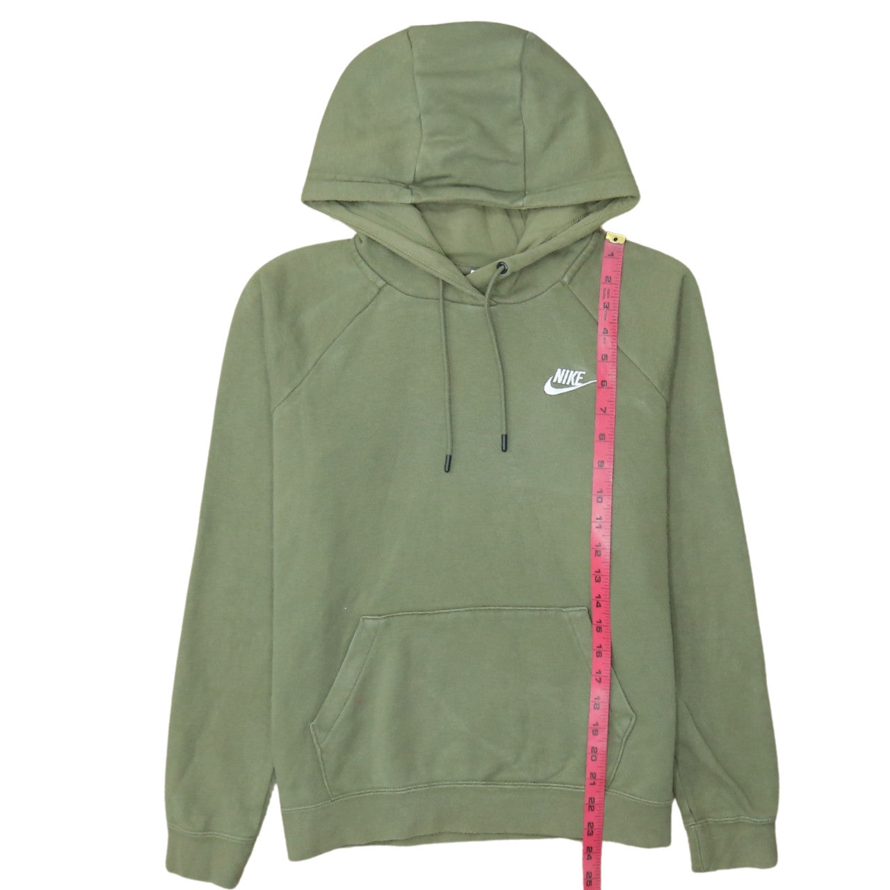 Nike Men's Green Pullover Hoodie M Sports Fleece Logo Sweatshirt