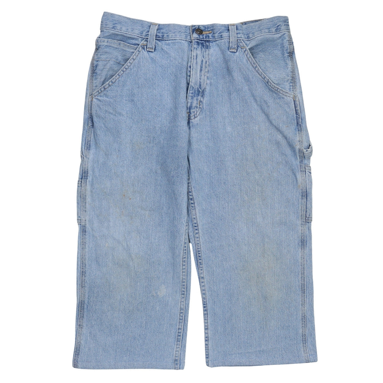 Faded Glory Men's Blue Denim Cargo Shorts Size 34 Regular Fit