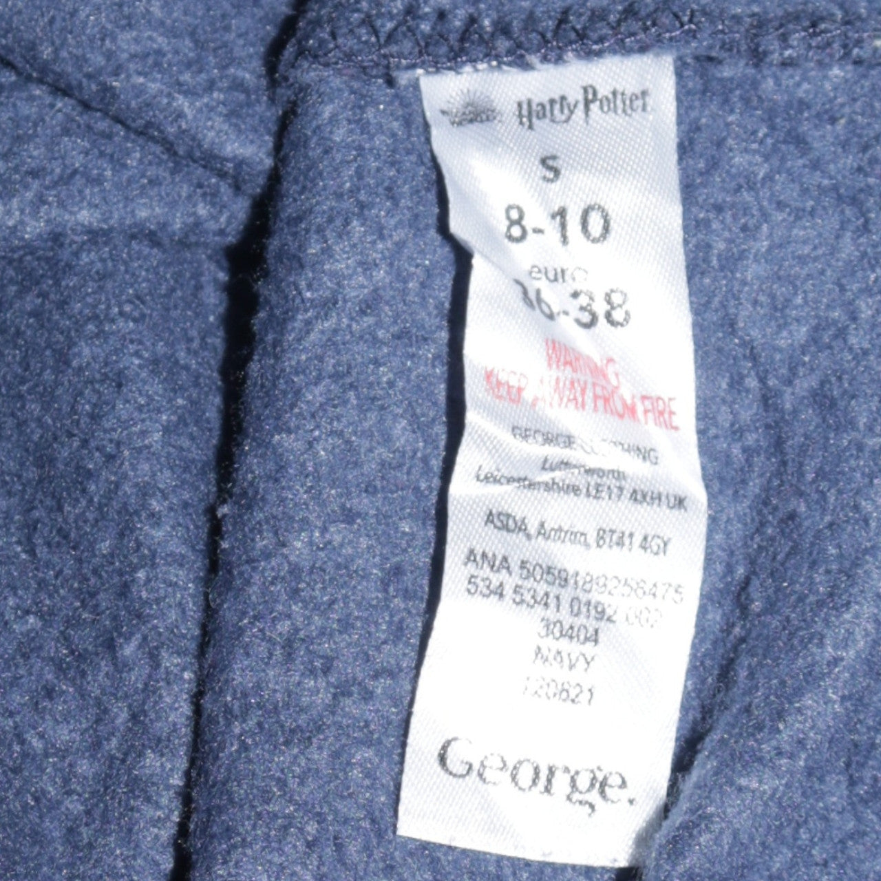 Harry Potter Women's Navy Sweatshirt by George Size S 8-10 Crew Neck Dumbledore's Army