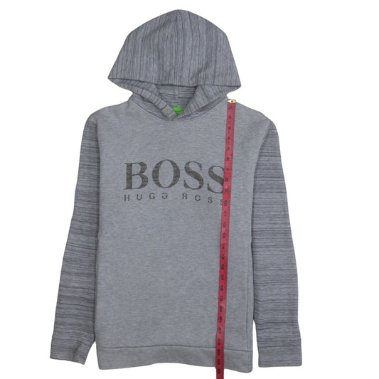 Hugo Boss Men's Grey Regular Fit Pullover Hoodie L