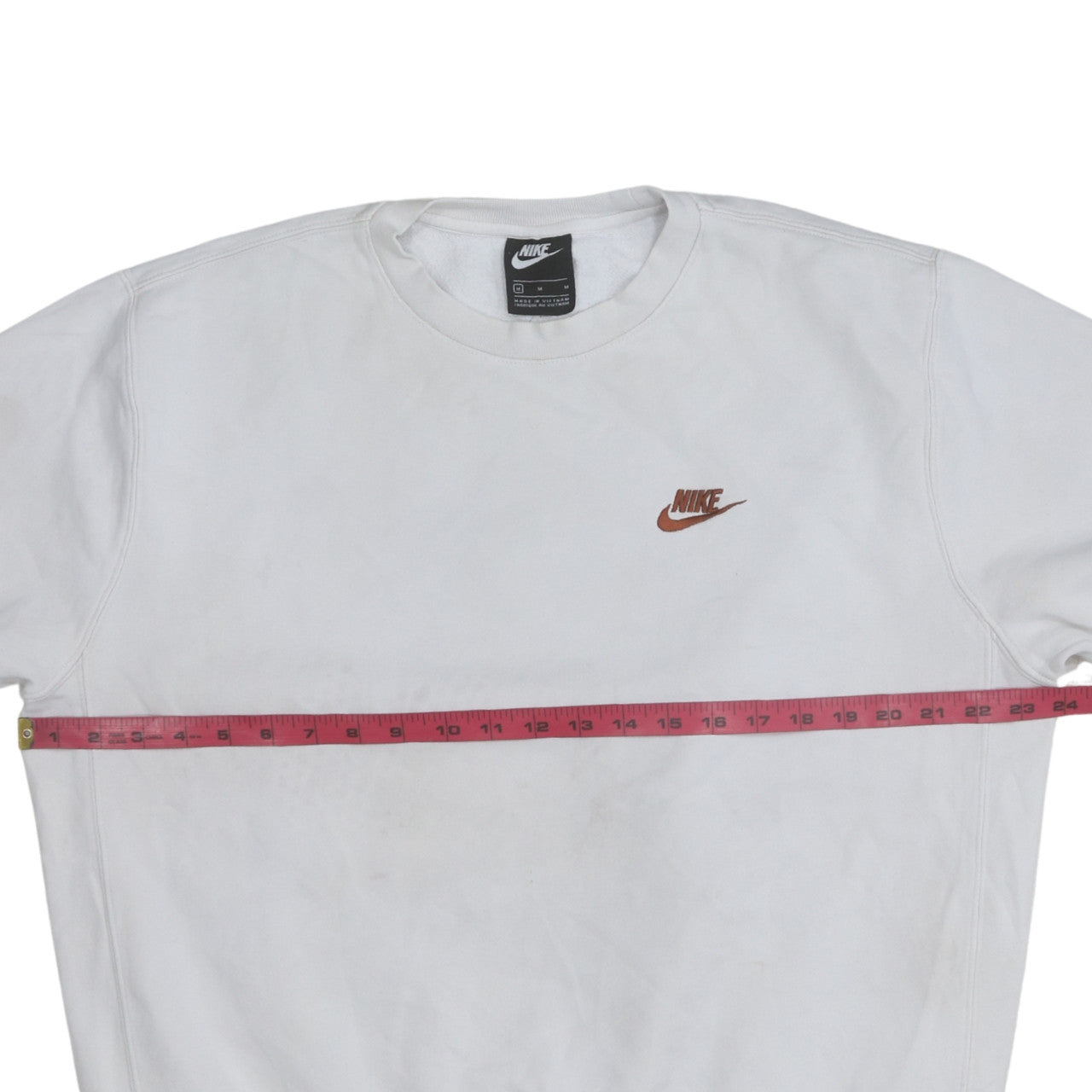 Nike Women White Crew Neck Pullover Sweatshirt Size M