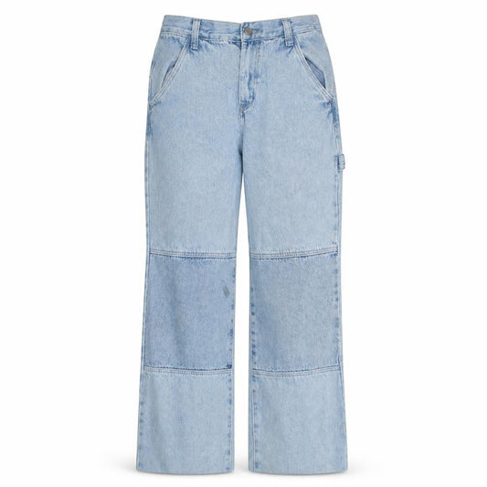 Simple Society Women's Blue Straight Leg Light Wash Jeans Size 8