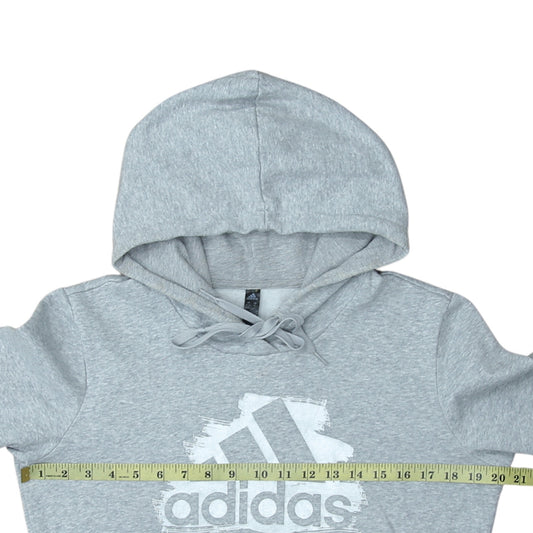 Adidas Women Grey Pullover Hoodie Size 12-14 Casual Sportswear