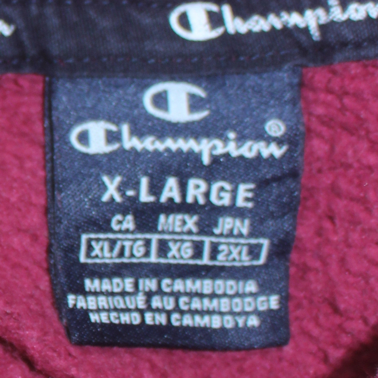 Champion Men’s Pink XL Pullover Hoodie Cotton Blend Fleece