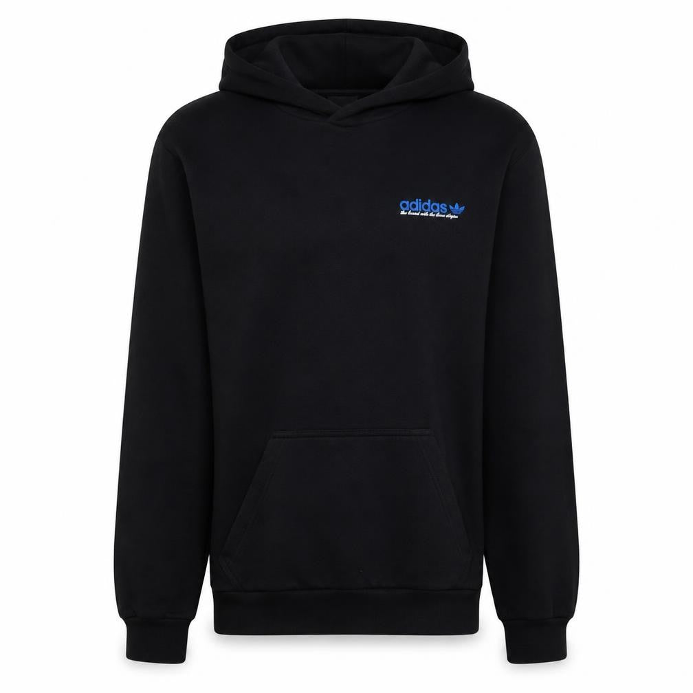 Adidas Men's Black Pullover Hoodie Size S Logo Fleece Sweatshirt