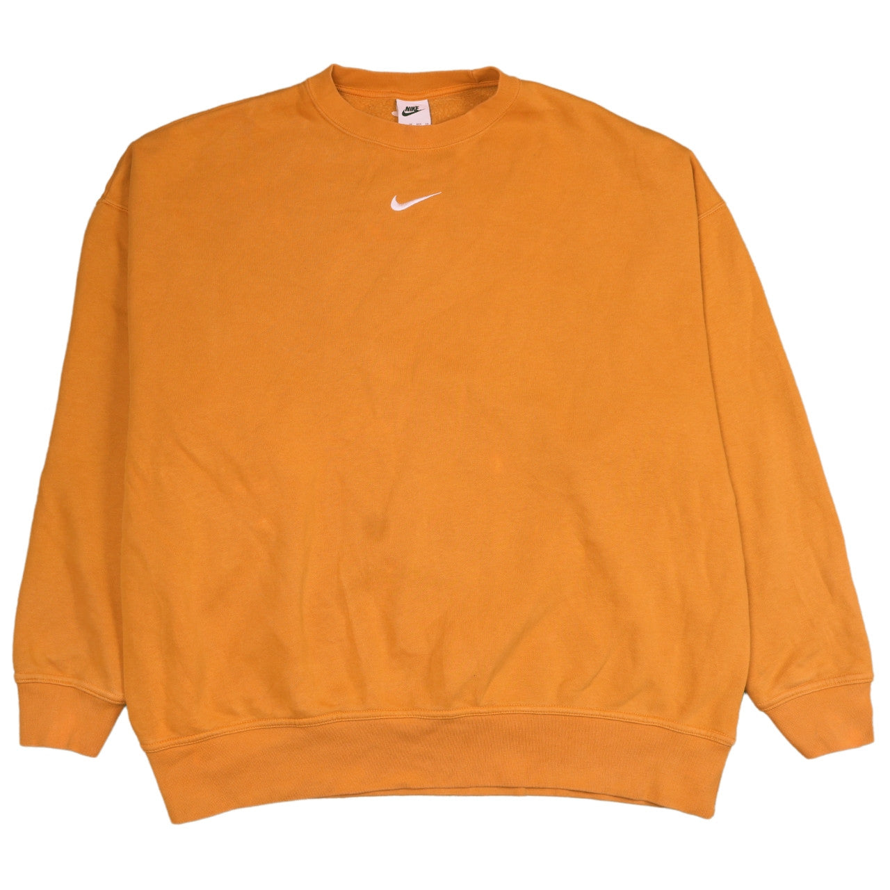 Nike Women's Orange XS Pullover Sweatshirt Crew Neck Casual Cotton