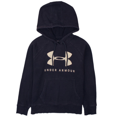 Under Armour Men's Black Pullover Hoodie Small Fleece Logo Sportswear
