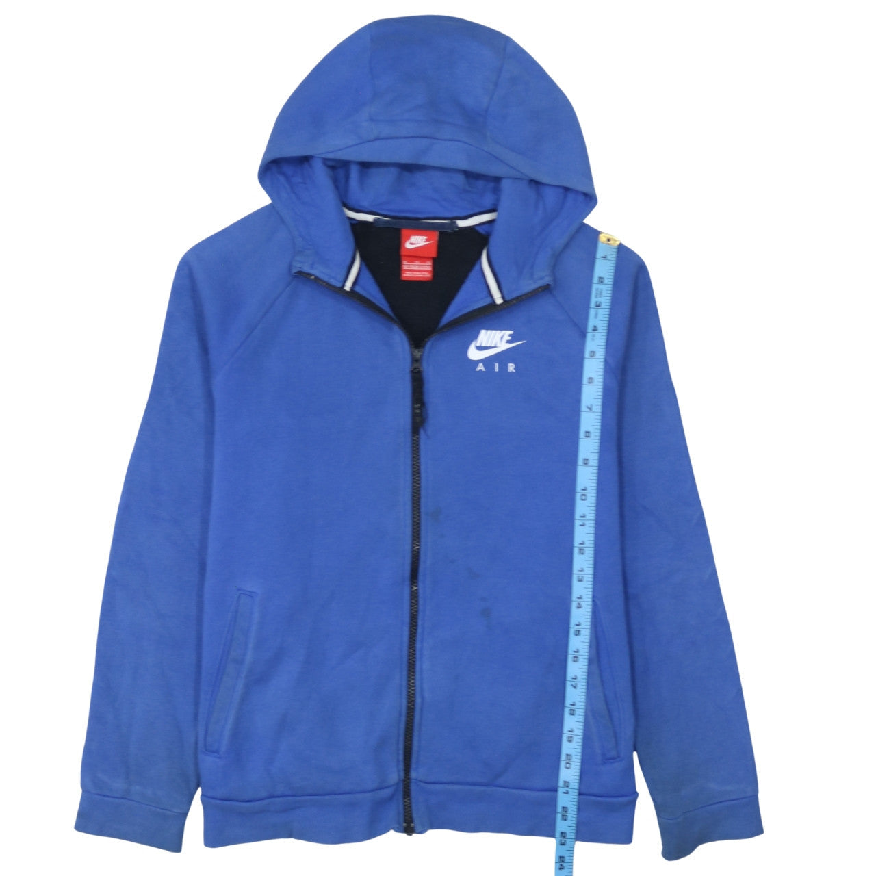 Nike Boys Blue Full Zip Hoodie Air Logo 13-15 Years Fleece