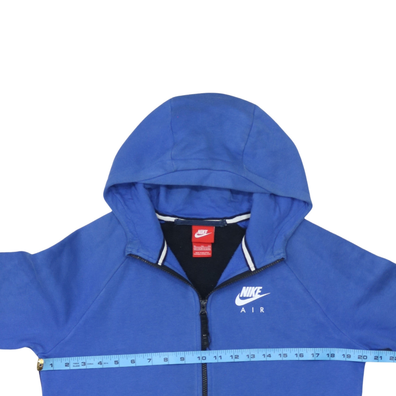 Nike Boys Blue Full Zip Hoodie Air Logo 13-15 Years Fleece