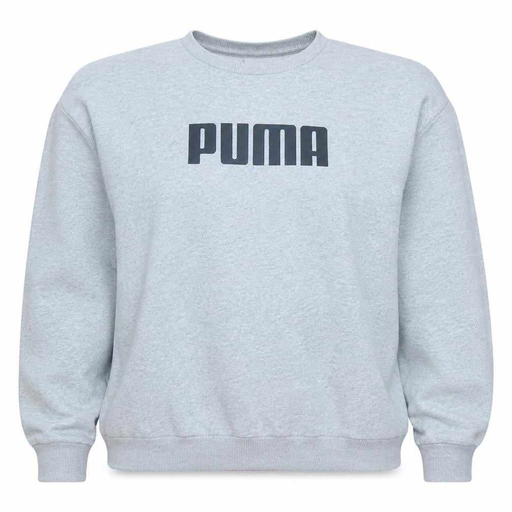 Puma Womens Grey Logo Crew Neck Sweatshirt Size 16 XL