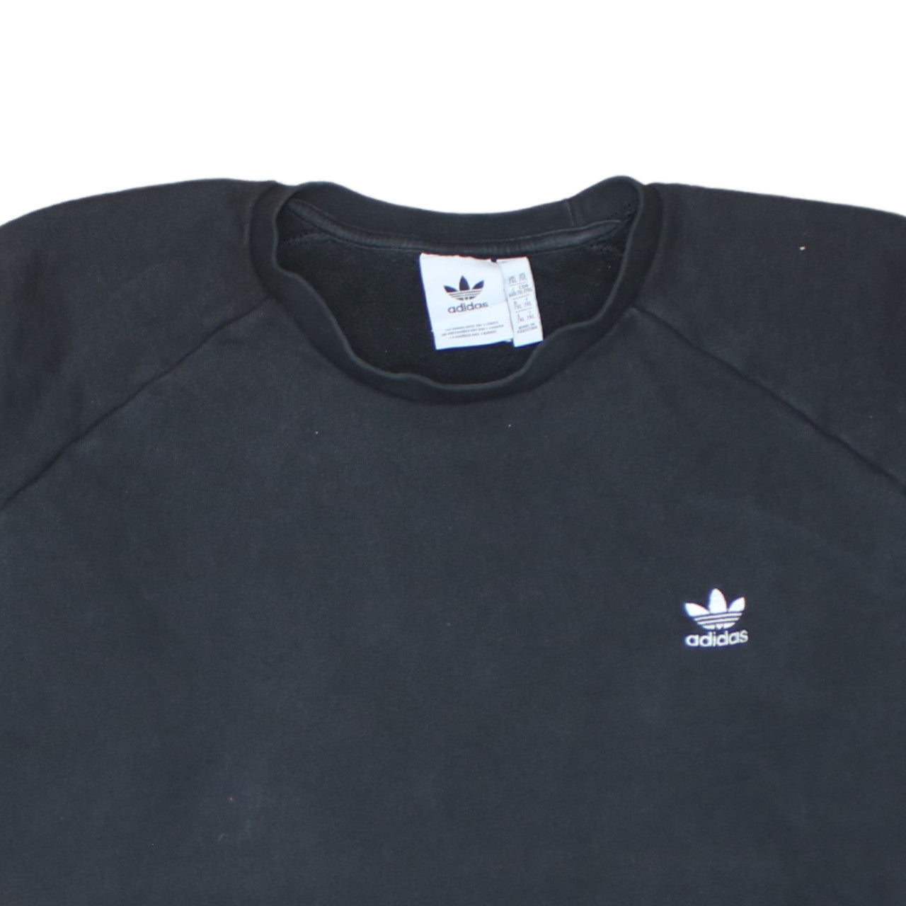 Adidas Mens Black 2XL Pullover Sweatshirt Crew Neck Fleece