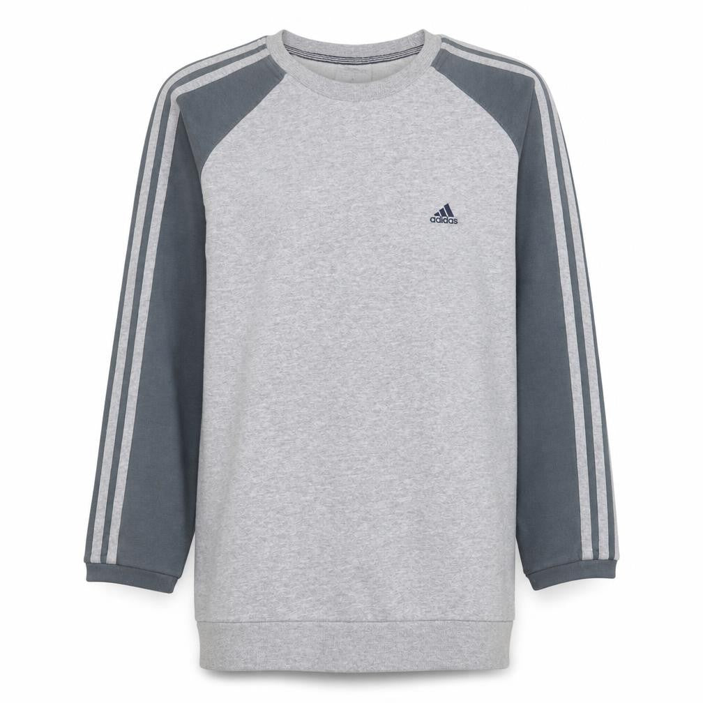 Front view of Adidas Men’s Grey Pullover Sweatshirt M Regular Fit Sportswear