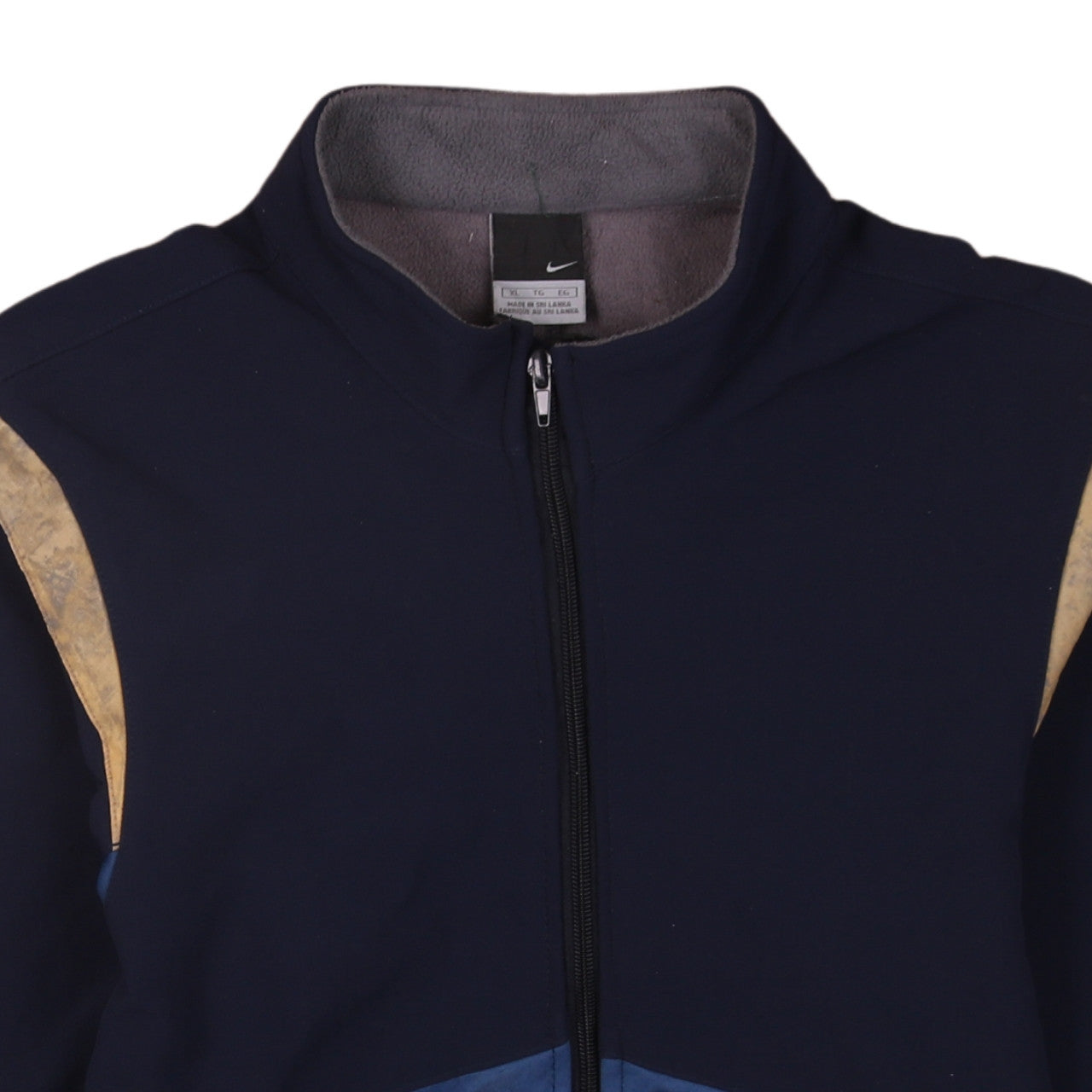 Nike Men's Blue & Beige XL Track Jacket Full Zip Activewear