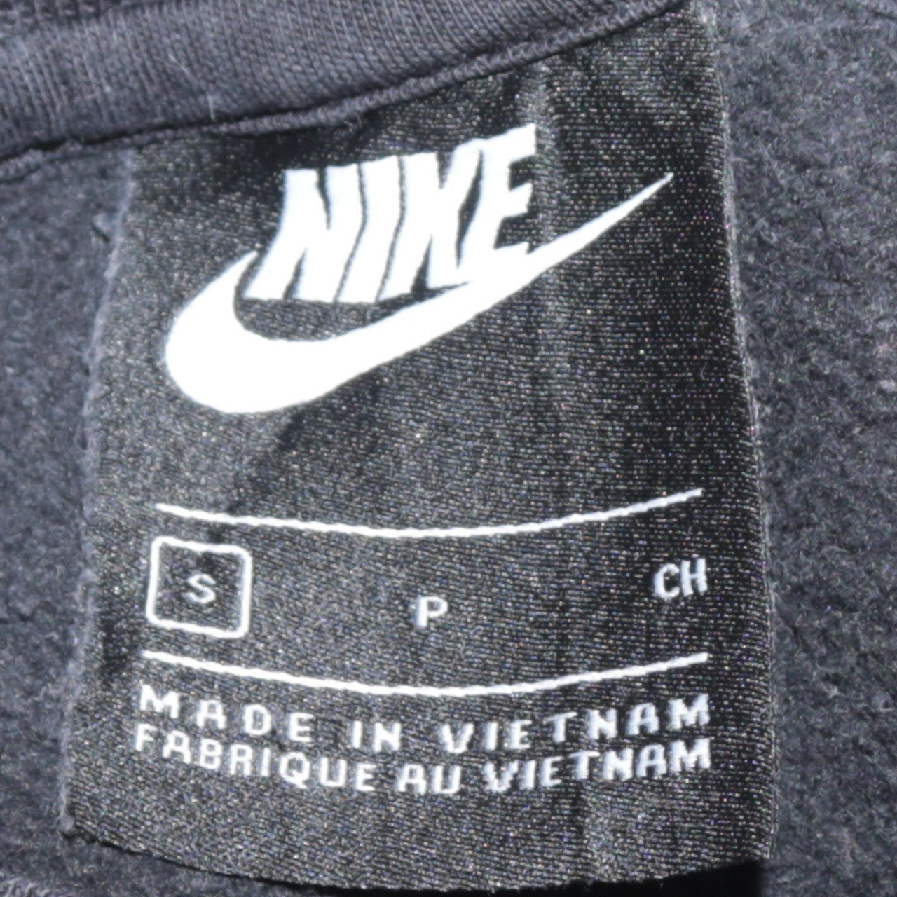 Nike Men's Black Small Pullover Fleece Sweatshirt Crew Neck Logo