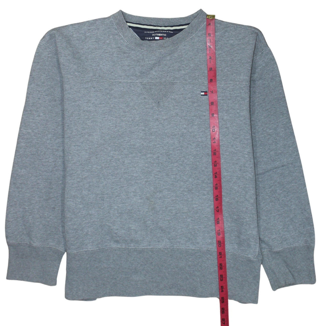 Tommy Hilfiger Men's Grey Regular Fit Crew Neck Sweatshirt M