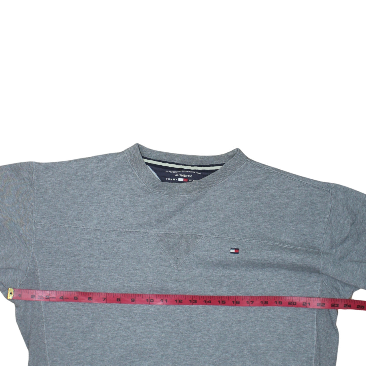Tommy Hilfiger Men's Grey Regular Fit Crew Neck Sweatshirt M