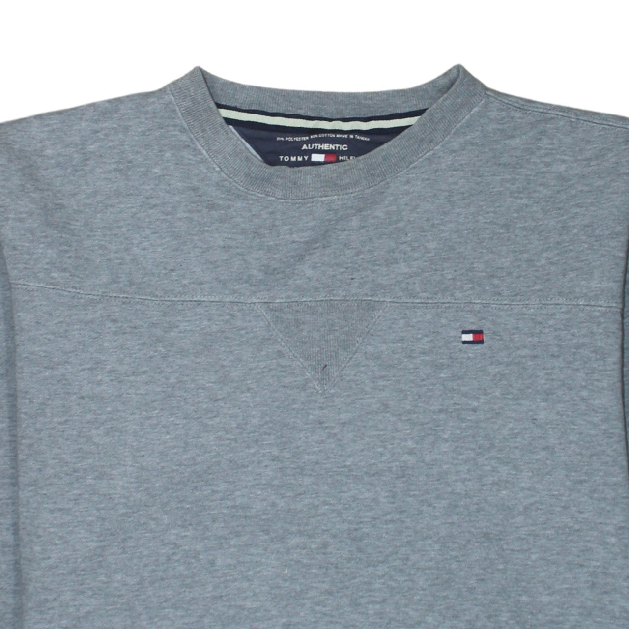 Tommy Hilfiger Men's Grey Regular Fit Crew Neck Sweatshirt M