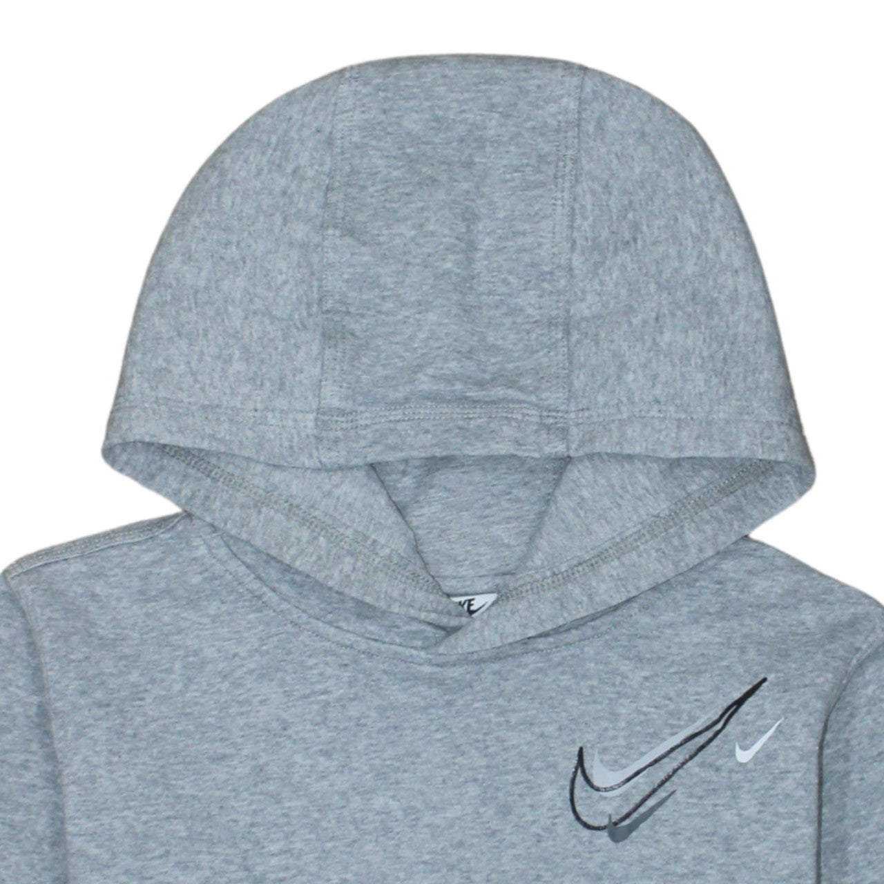 Nike Boys Grey XL Pullover Fleece Hoodie with Logo Print