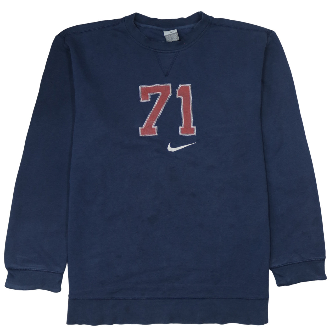 Nike Men's Blue 2XL Pullover Sweatshirt 71 Logo Crew Neck