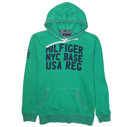 Tommy Hilfiger Men's Green Pullover Hoodie XL Graphic NYC USA