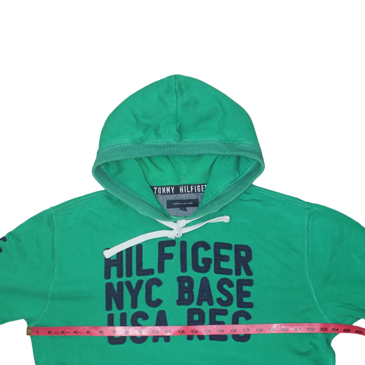Tommy Hilfiger Men's Green Pullover Hoodie XL Graphic NYC USA
