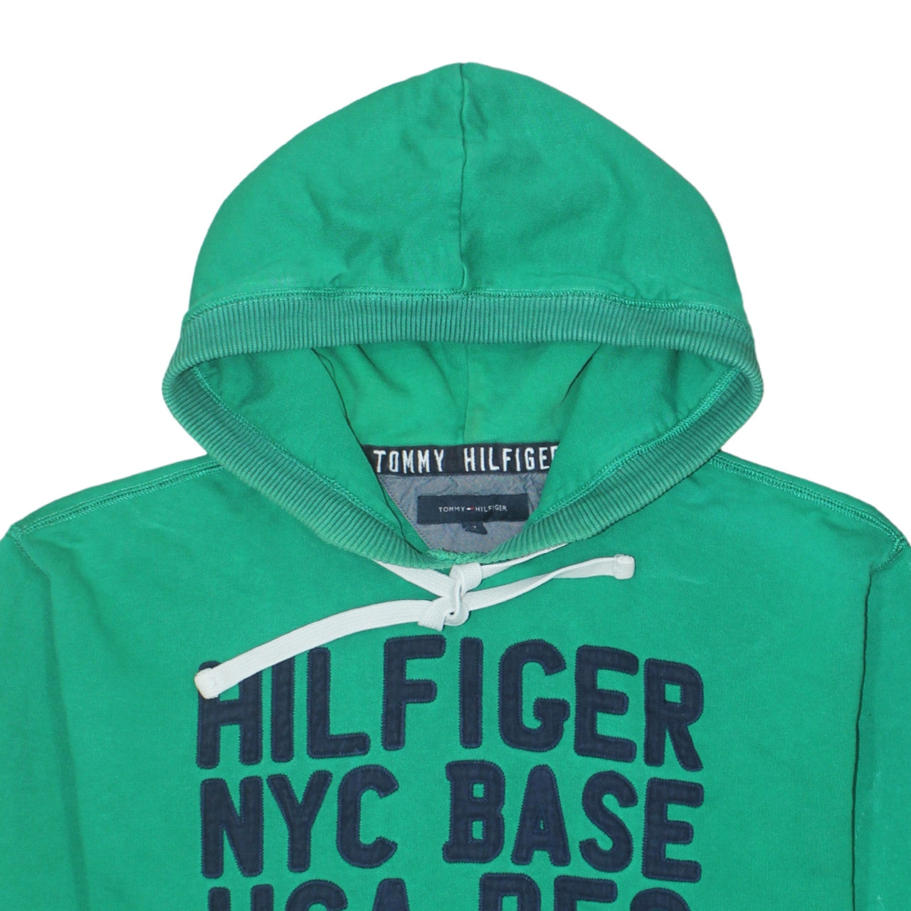 Tommy Hilfiger Men's Green Pullover Hoodie XL Graphic NYC USA