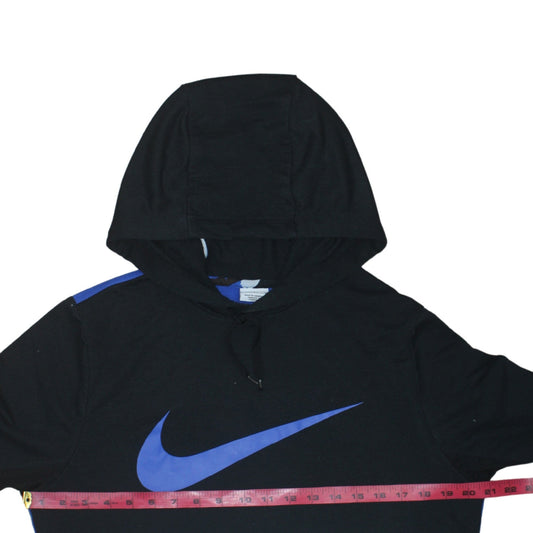 Nike Men's Black Blue Dri-Fit Hoodie Small Pullover Sweatshirt