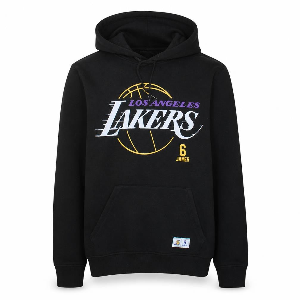 NBA Mens Black Los Angeles Lakers Hoodie Medium Pullover Fleece