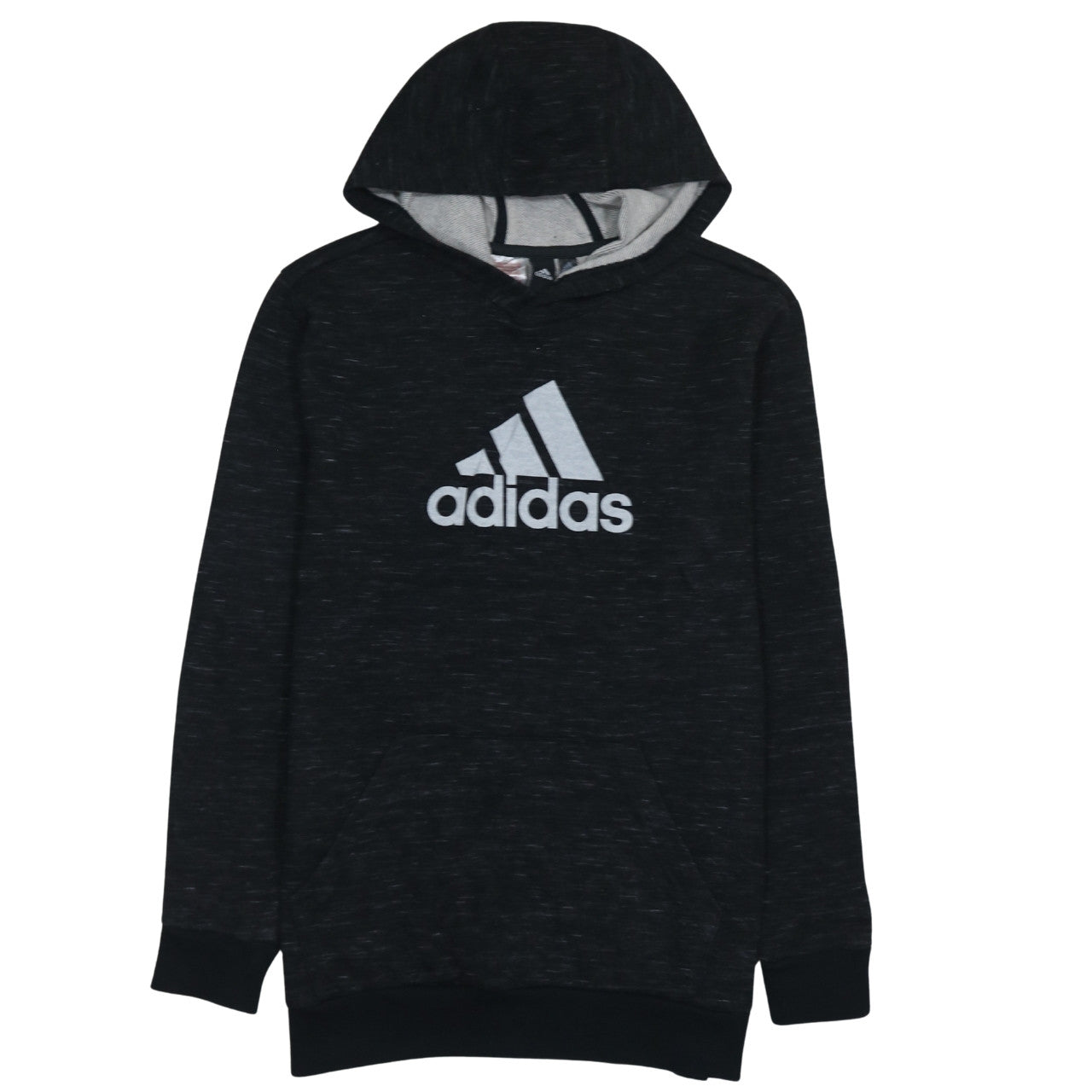 Adidas Boys Black Pullover Hoodie 13-14 Years Regular Fit Fleece Sweatshirt