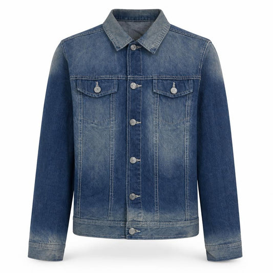 Livergy Men's Blue Denim Basic Jacket Size S 38in Cotton Casual