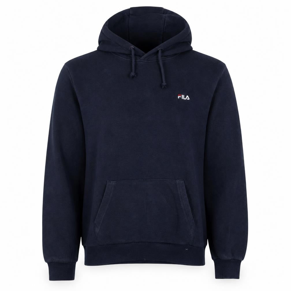 Fila Men's Blue Pullover Hoodie Size M Embroidered Logo Sportswear