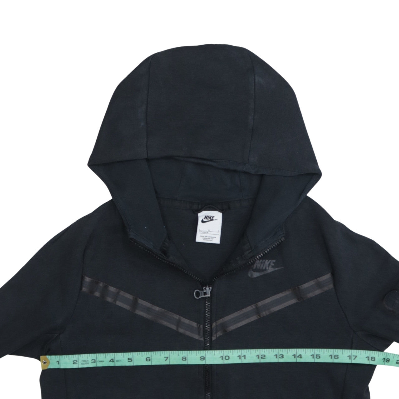 Nike Boys Black Full Zip Hoodie Sweatshirt L 147-158cm Hooded Fleece