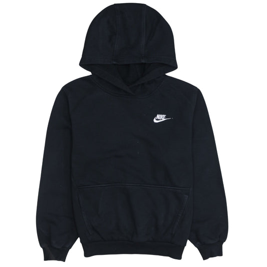 Nike Boys Black Pullover Fleece Hoodie Size 158cm Regular Fit