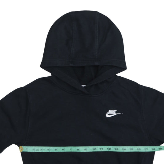 Nike Boys Black Pullover Fleece Hoodie Size 158cm Regular Fit